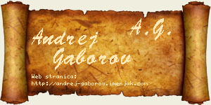 Andrej Gaborov vizit kartica